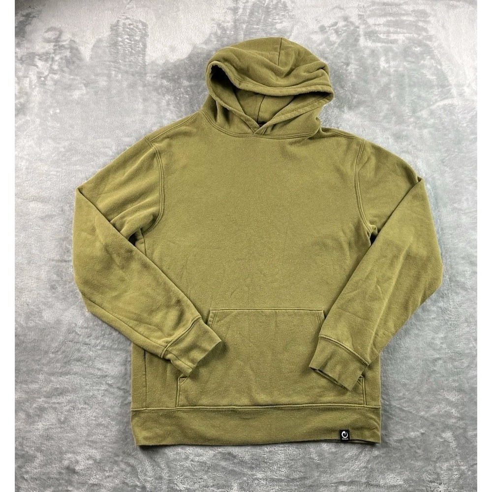 Origin Maine Hoodie Mens Small Green Kilo Lite Fleece Lightweight USA Made READ